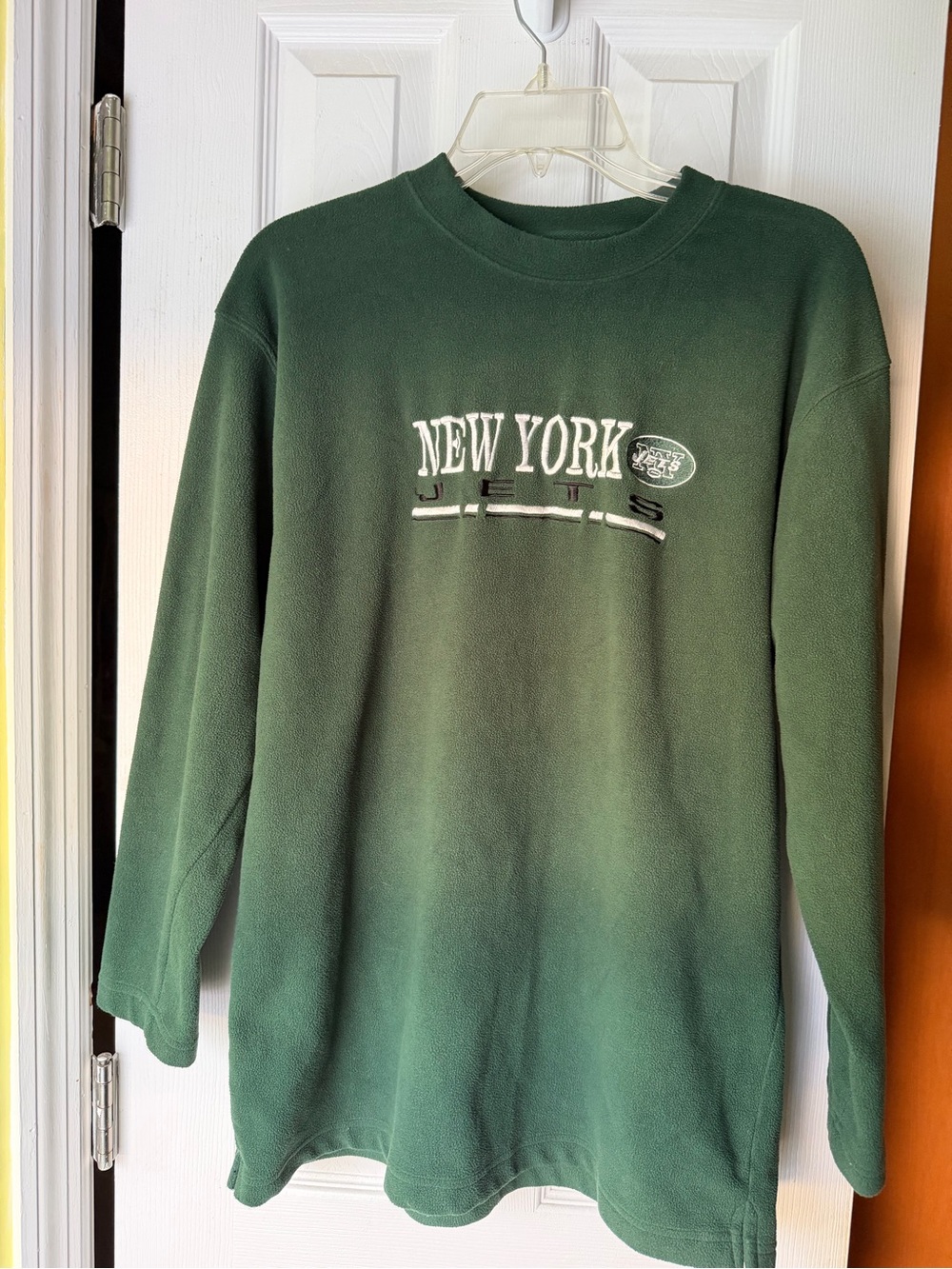 Vintage 2000s New York Jets Embroidered Fleece Crewneck Sweatshirt Spell L